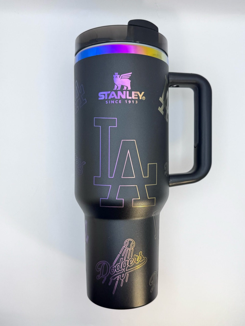 Stanley x LA Dodgers 40 oz Flowstate Quencher H2.O Tumbler Black with Oil Slick
